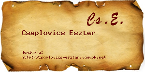 Csaplovics Eszter névjegykártya